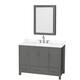 Option Dark Gray / White Quartz Top / Brushed Chrome
