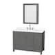 Option Dark Gray / White Quartz Top / Brushed Chrome
