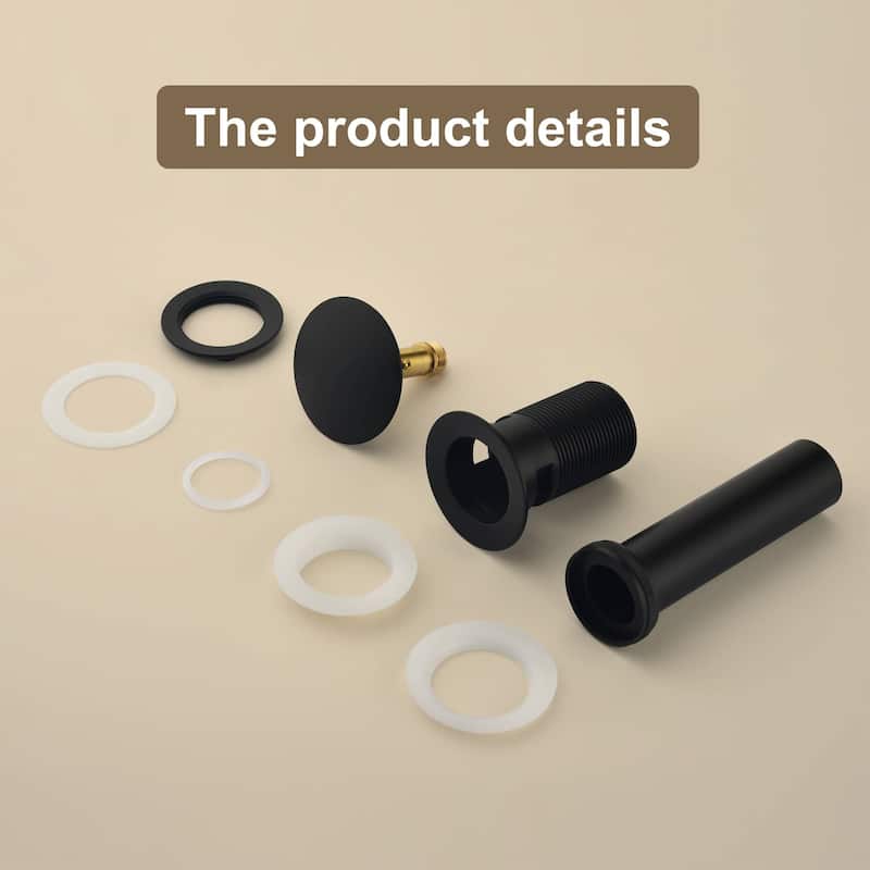 Bathroom Sink Pop Up Drain With Overflow Vessel Sink Lavatory Vanity Basin Drain Stopper Assembly