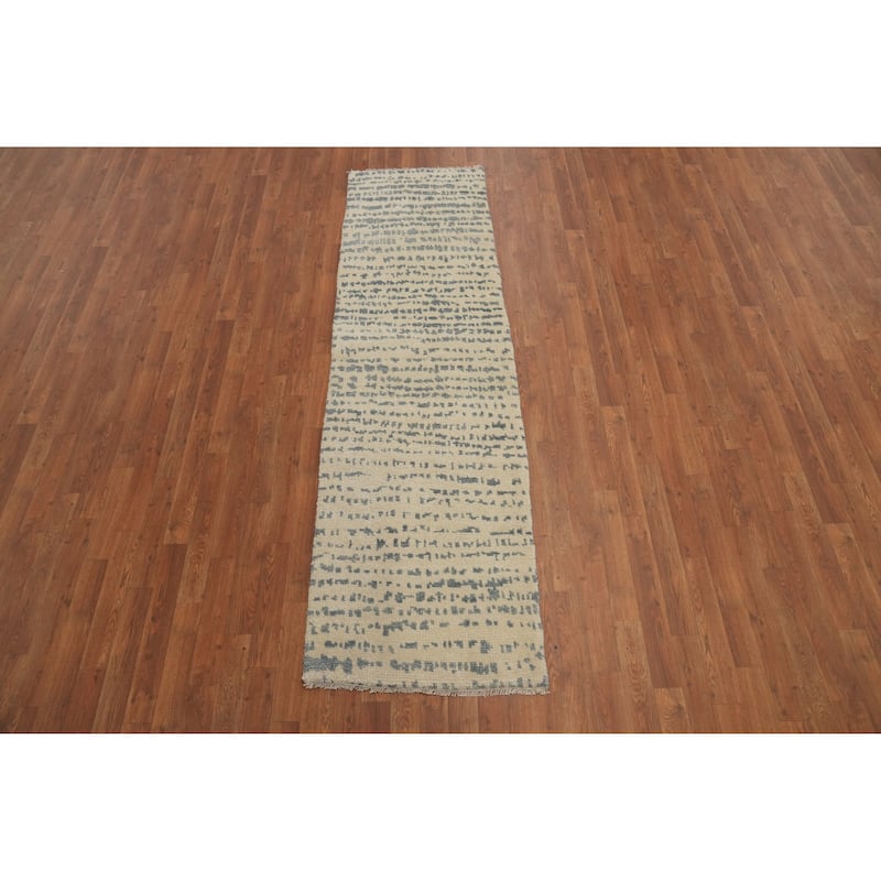 Handmade Wool Modern Gabbeh Indian Runner Rug 2x8 - 8' 1'' X 2' 4''