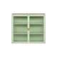 preview thumbnail 7 of 7, 27.56"Glass Doors Modern Two-door Wall Cabinet with Featuring Three-tier Storage for Entryway Living Room Bathroom