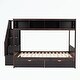preview thumbnail 34 of 40, Twin over Full Bunk Bed with Shelfs, Storage Staircase and 2 Drawers