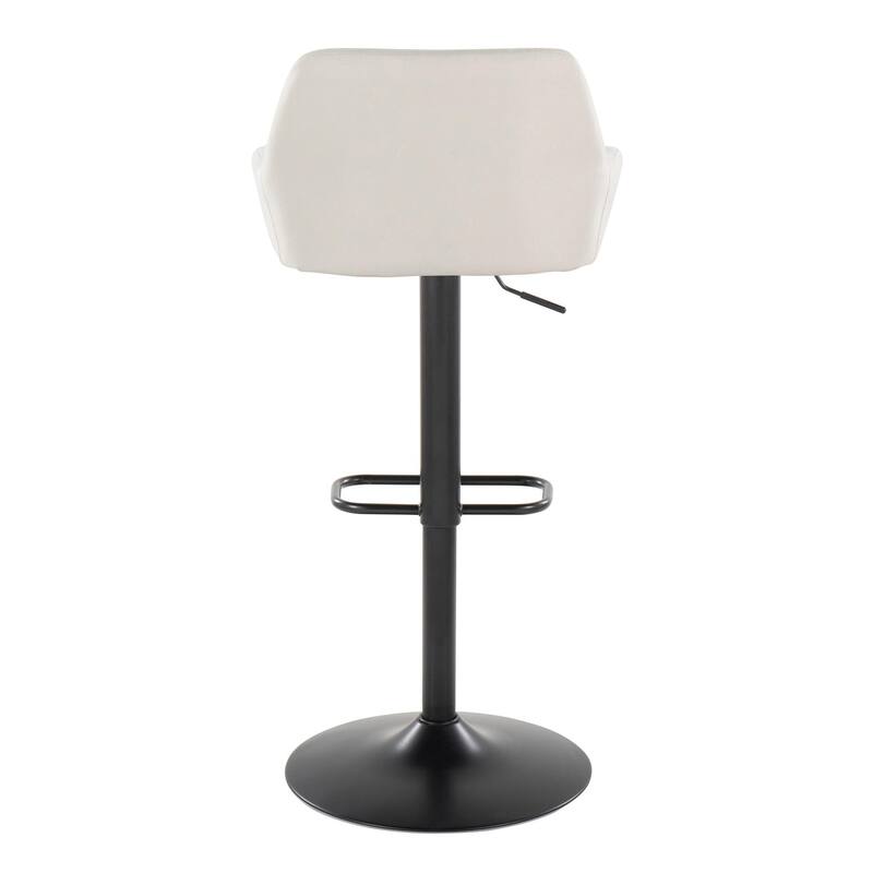 Porch & Den Galotti Adjustable Bar Stool with Rounded Rectangle Footrest (Set of 2)