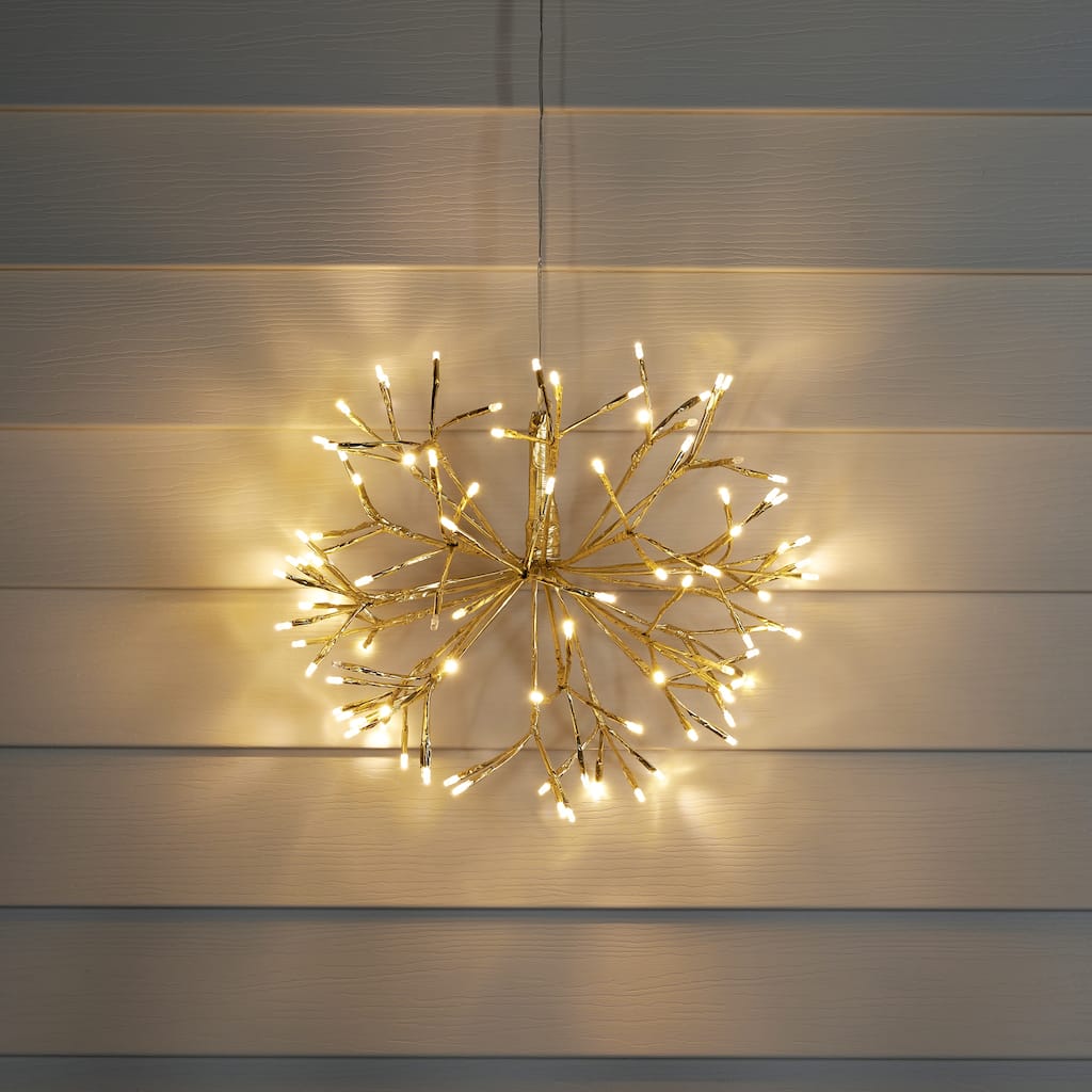 Gold Starburst LED 96 Leds/12 Flashing - N/A