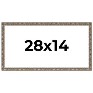 28x14 Frame Silver Versailles Ornate Solid Wood Picture Frame | 1 Inch ...