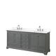 Option Dark Gray, Chrome Trim, White Quartz Top