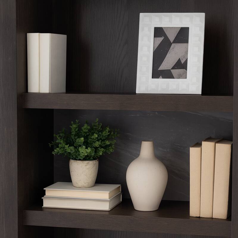 Resin Block Border Decorative Photo Frame - White