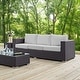 preview thumbnail 1 of 3, Convene Outdoor Patio Sofa Espresso White