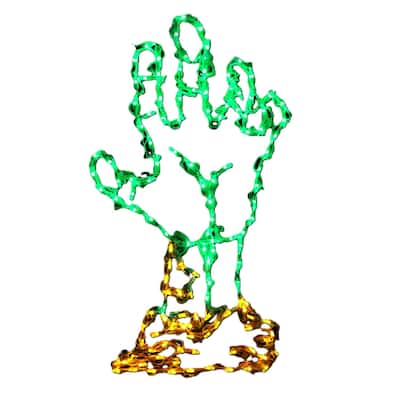 LED Lighted Zombie Hand Outdoor Halloween Decoration - 36"