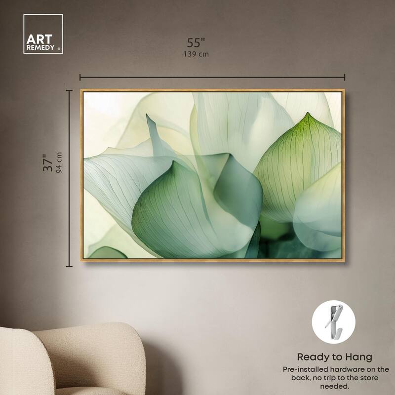 Translucent Floral Layers Canvas by Art Remedy