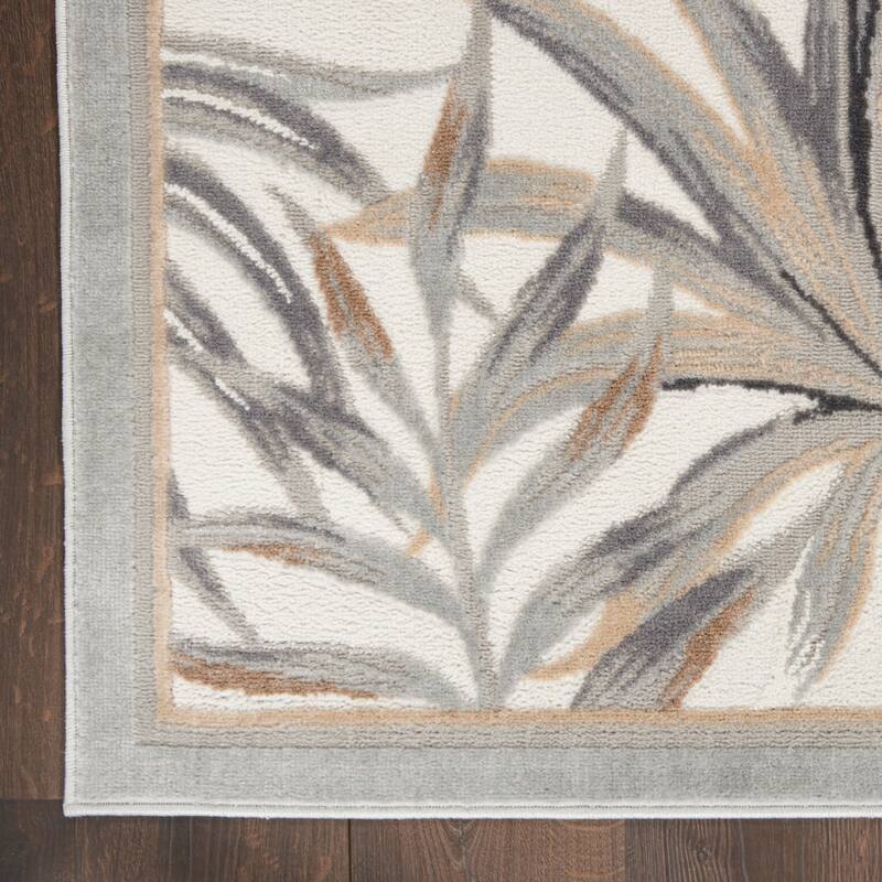 Nourison Pompeii Tropical Contemporary Bordered Area Rug