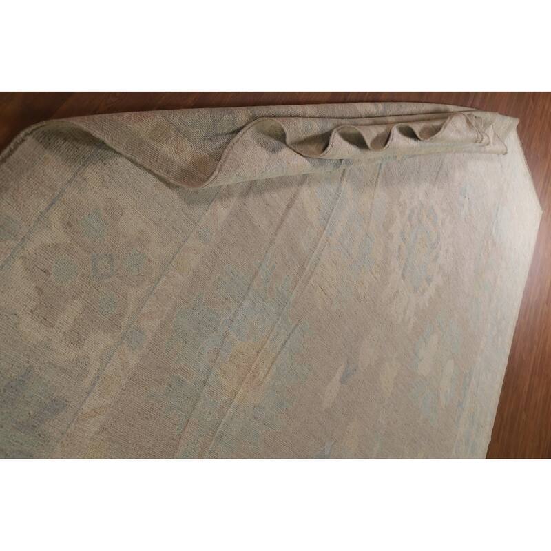 Vegetable Dye Oushak Large Area Rug Handmade Wool Carpet - 10'5"x 13'8"