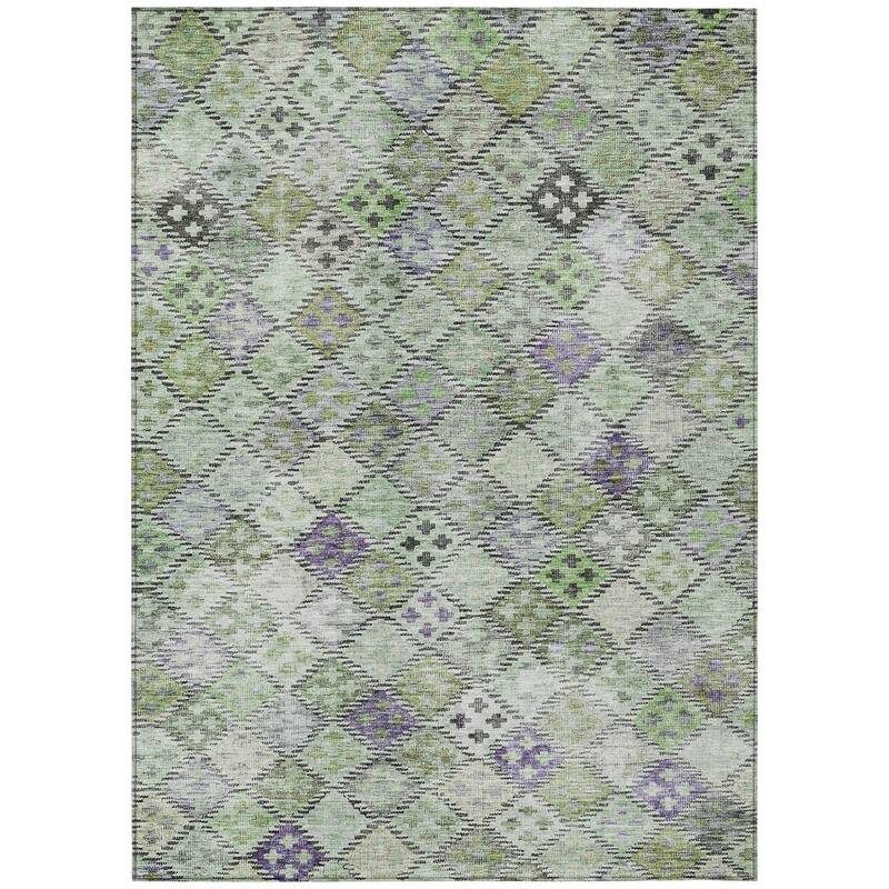 HomeRoots Geometric Transitional Rectangle Outdoor Rug