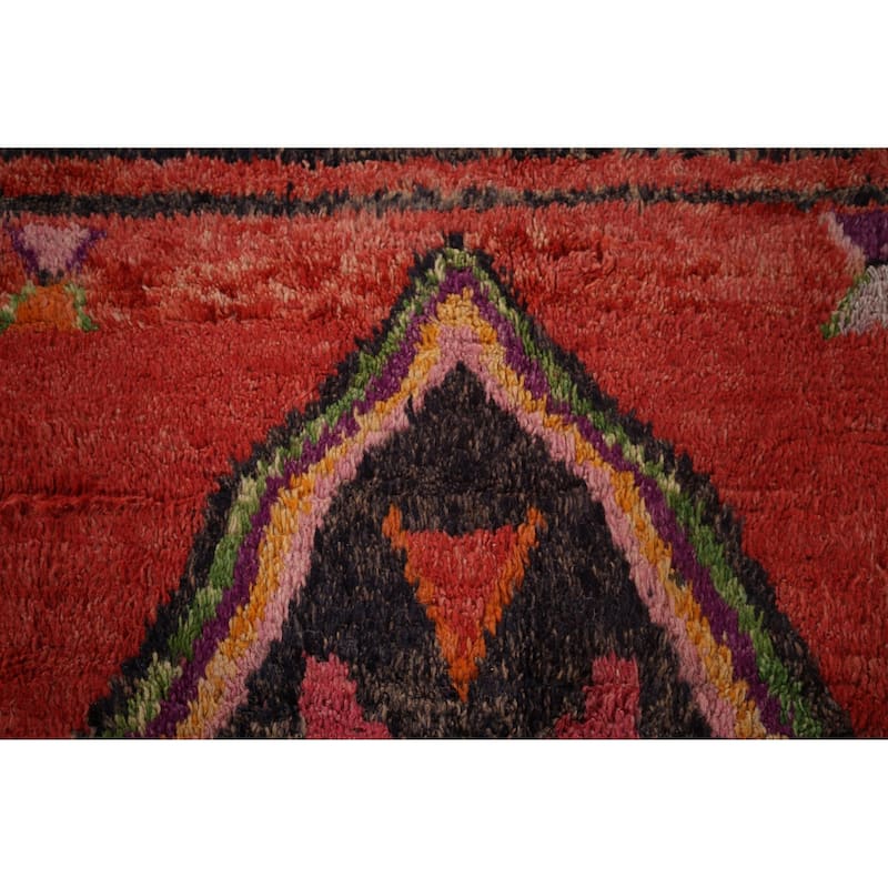 Plush Moroccan Oriental Area Rug Hand-Knotted Wool Carpet - 7'6"x 10'11"