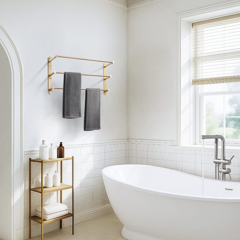 WOWOW Modern 3-Tier Wall Mounted Towel Rack