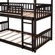 preview thumbnail 22 of 31, Twin Over Twin House Bunk Bed w/Slide, Guardrails, Roof Decorative