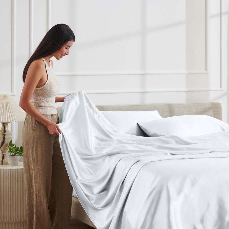 Bare Home Poly Satin Sheet Set