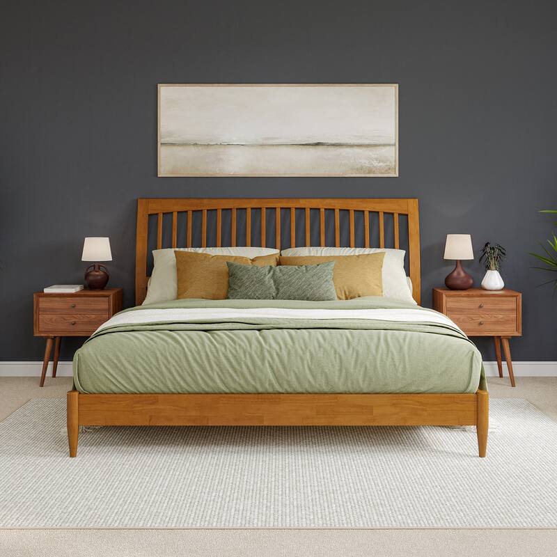 Orleans Solid Wood Low Profile Sleigh Platform Bed