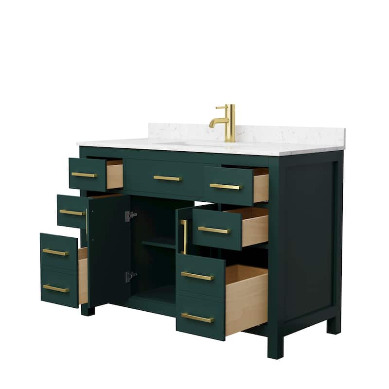 Beckett 48 Inch Single Vanity, Cultured Marble Top