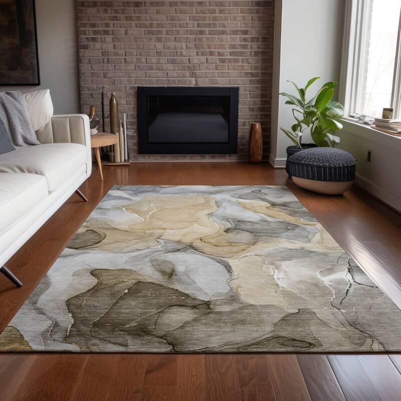 Varo Modern Art-Inspired Weather Resistant Versatile Elegance Outdoor Rug