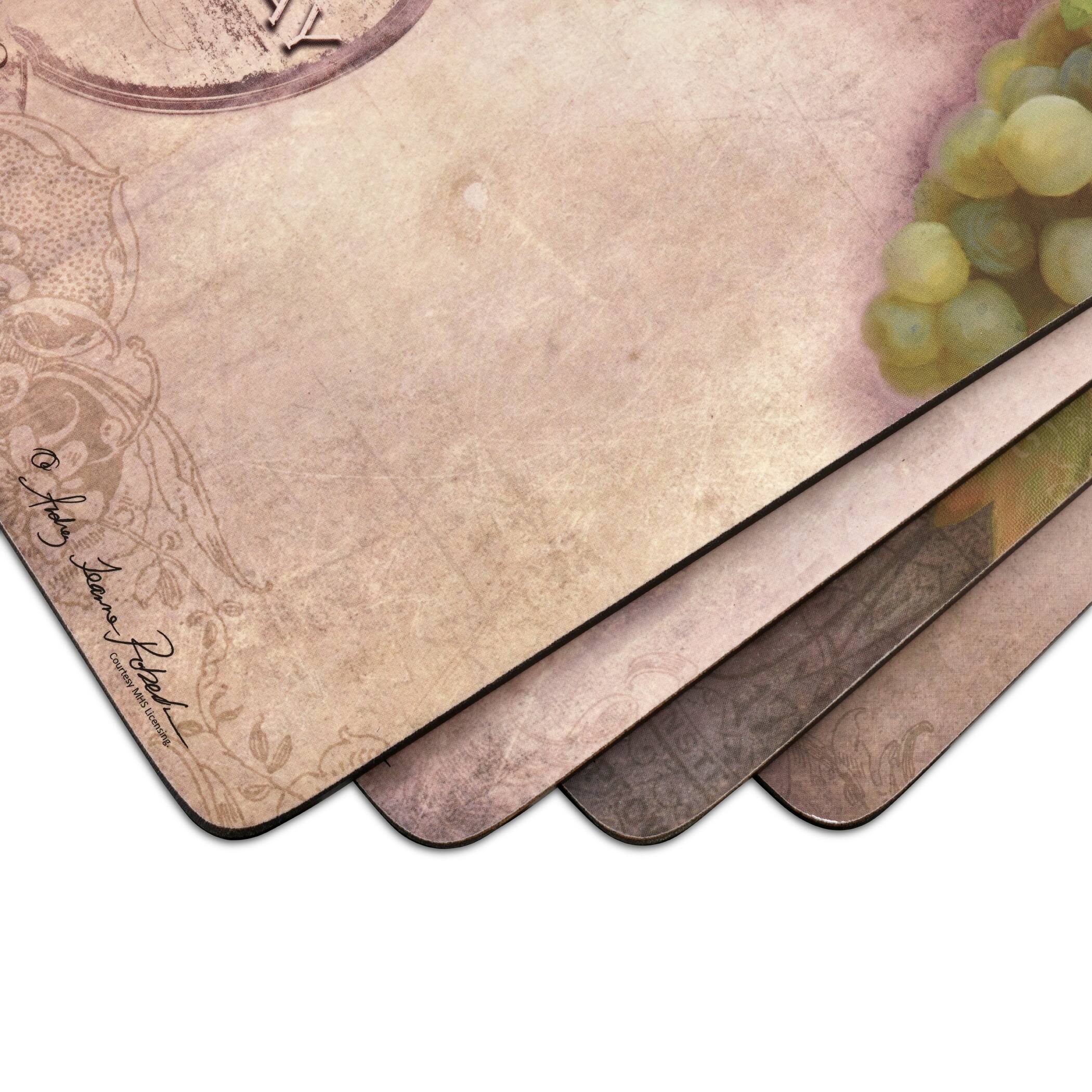 Pimpernel Tuscan Vineyard Placemats Set of 4 15.7 inches x 11.7 each On Sale Bed Bath