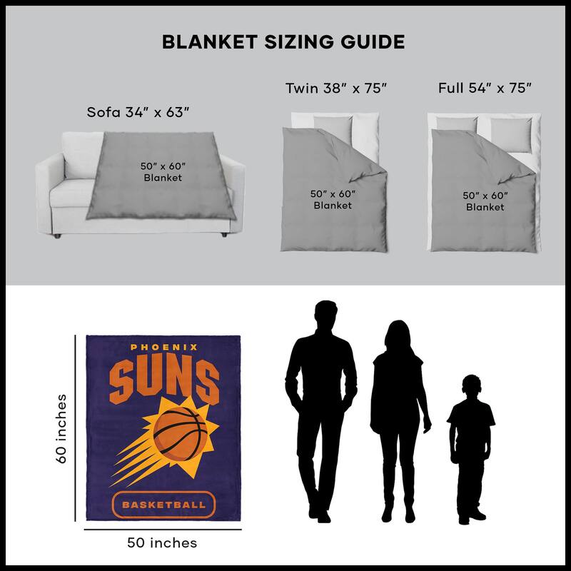 NBA High Block Silk Touch Sherpa Throw Blanket