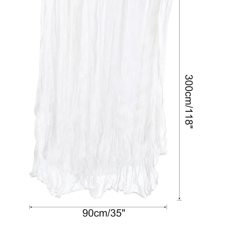 10Ft Cheesecloth Table Runner 35 x 118 Inch Rustic Gauze Tablecloth - White