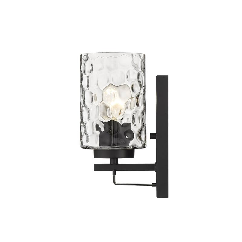 Transitional Hardwired Wall Sconce Light Fixture with Clear Glass Shade and Dimmable Damp Rated - 9.5" H x 4.75" W x 5.75" D