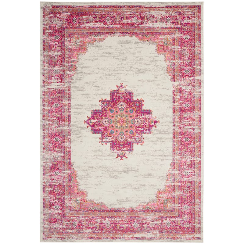 Porch & Den Dobbin Vintage Persian Medallion Farmhouse Area Rug