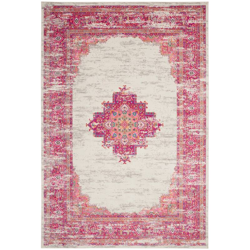 Porch & Den Dobbin Vintage Persian Medallion Farmhouse Area Rug