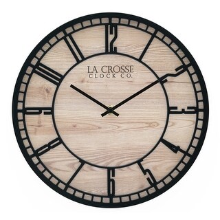 Faux Wood Wall Clock La Crosse Technology Ltd 404-2630W 12 in 