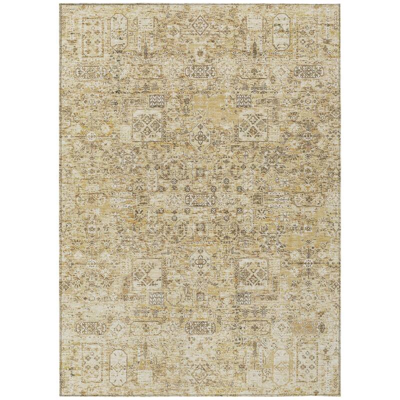 HomeRoots Floral Transitional Rectangle Outdoor Rug