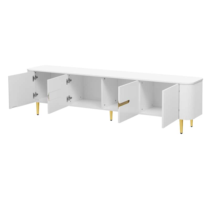 78.7"Minimalist TV Stand for TVs up to 85 Inches, Modern Entertainment Center Media Console with 4 Spacious Cabinets