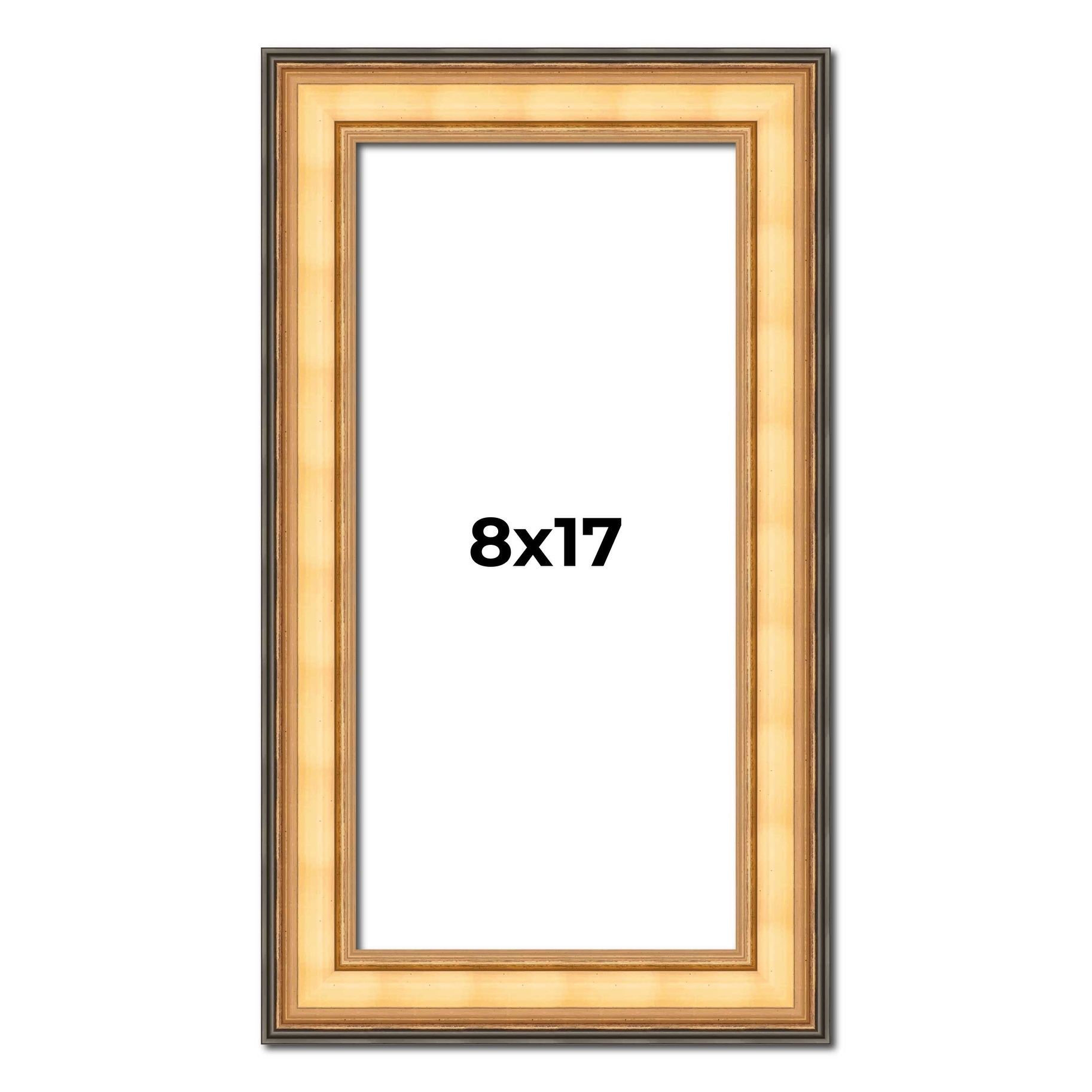 8x17 Frame Gold Plein Aire Solid Wood Picture Frame Width 2 Inches |