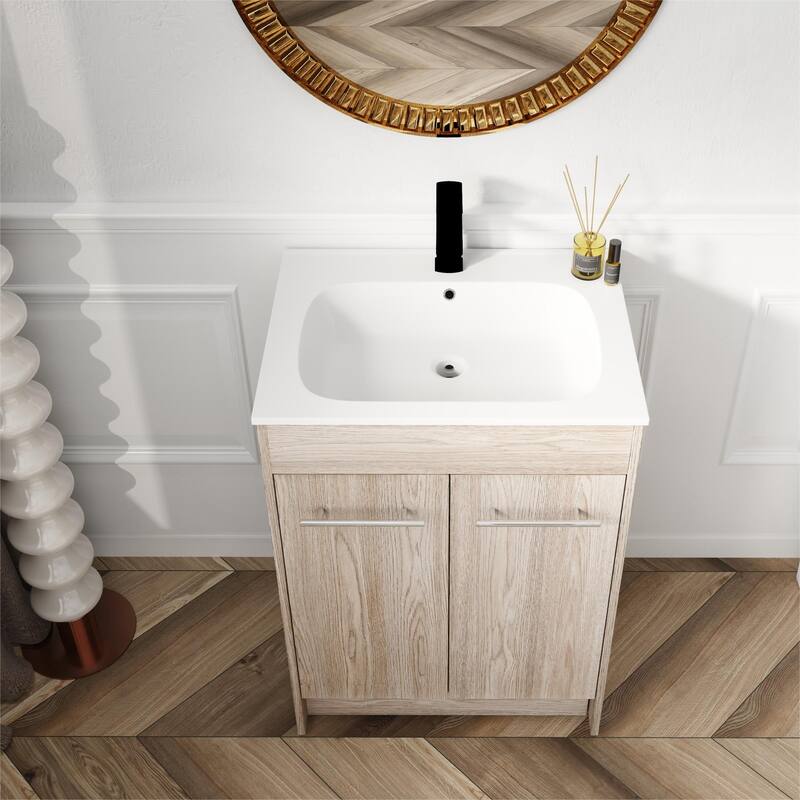 Bathroom Vanity With Sink In 30 Inch, Freestanding Bathroom Vanity With Soft Close Door