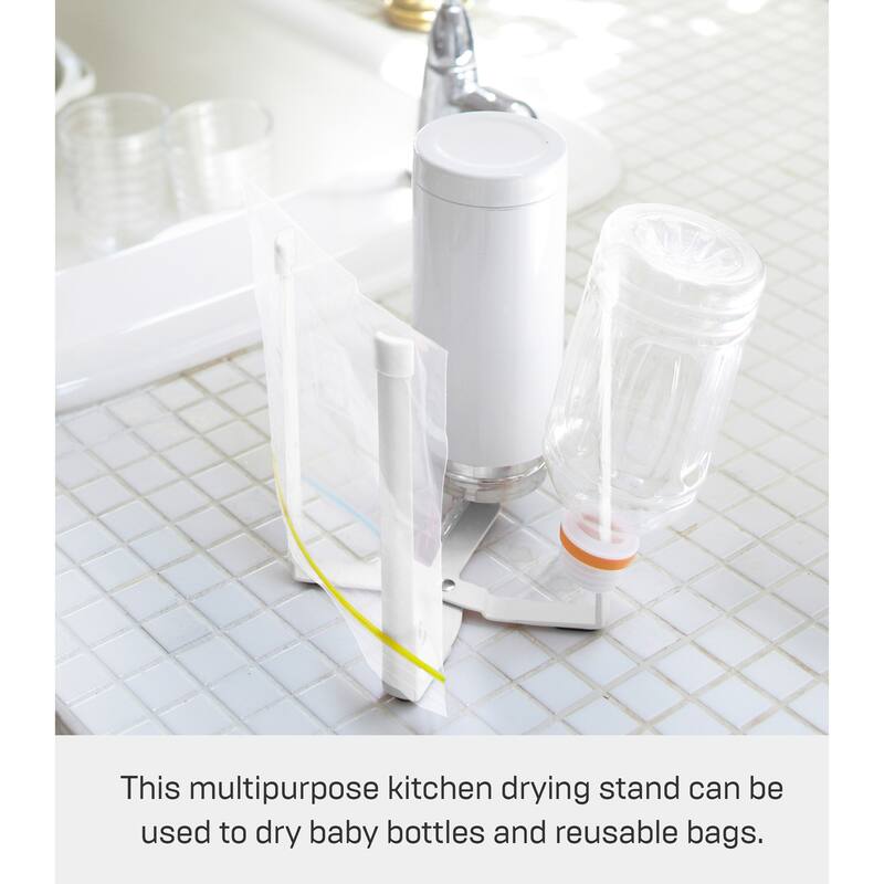 Yamazaki Home Collapsible Bottle Dryer - Small, Steel, Small, Collapsible - L 3.74 x W 4.72 x H 6.5 inches
