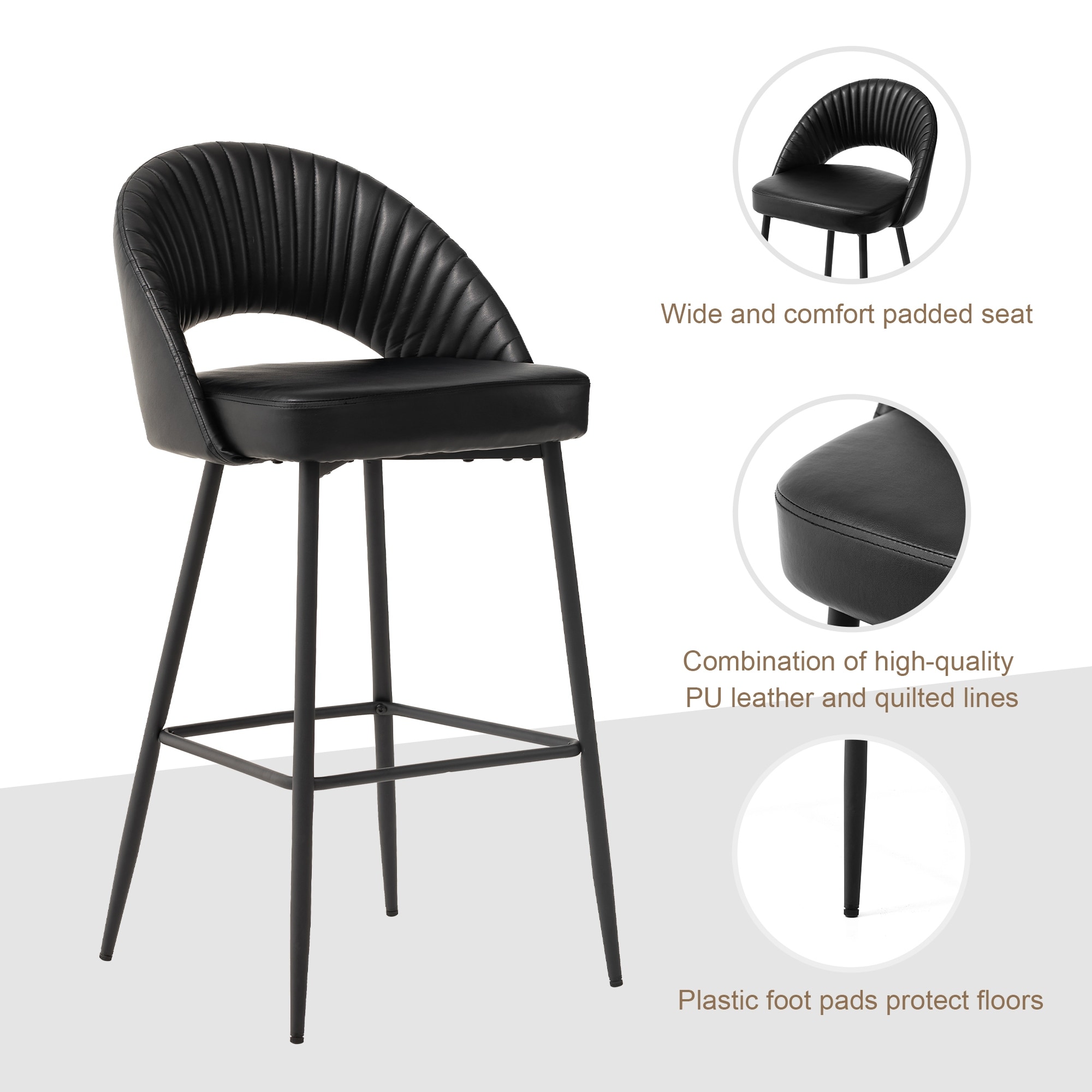 Leatherette bar 2025 stools