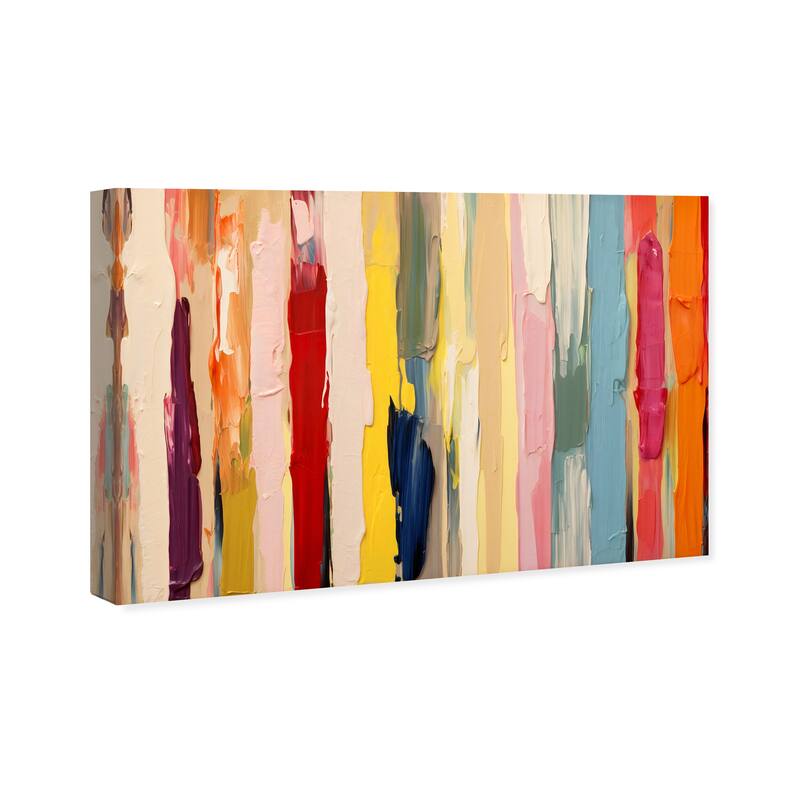 Wynwood Studio Canvas Abstract Painted Container White and Cream White Modern & Contemporary Wall Art Canvas Print