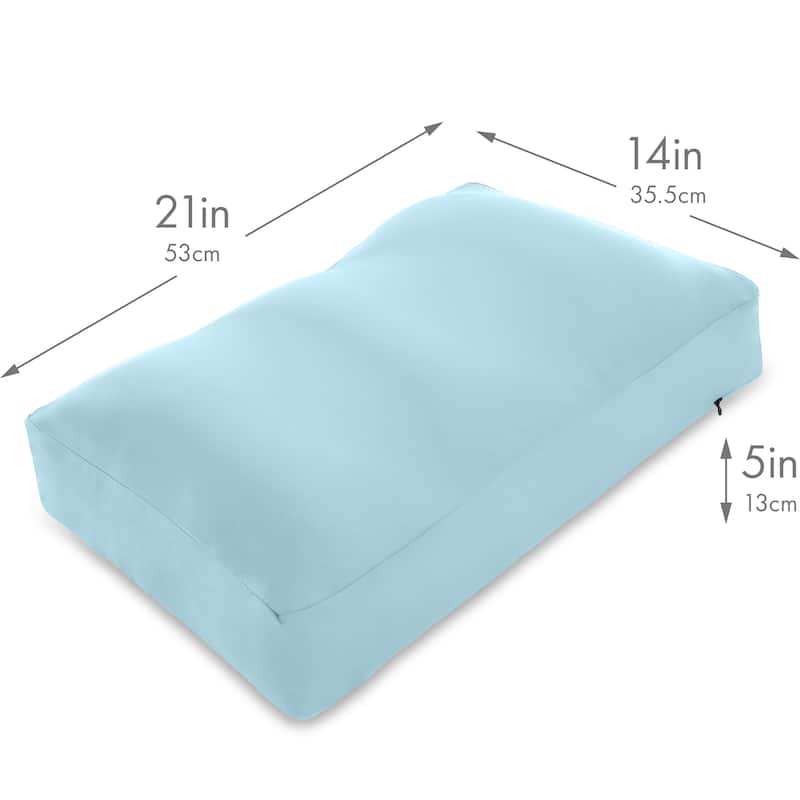Premium Microbead Pillow, Anti-Aging, Silk like Cover, Sweet Baby Blue