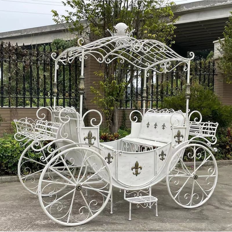 102.76" Tall Large Parisian Style Iron Carriage "Antoinette"