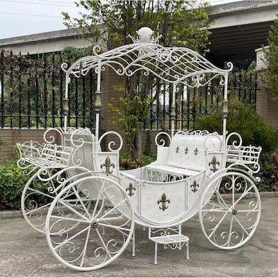 102.76" Tall Large Parisian Style Iron Carriage "Antoinette"