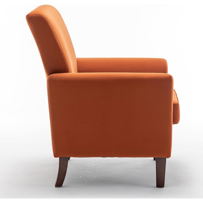 Contemporary Accent Arm Chair with Birch Wood Frame and Microfiber Upholstery