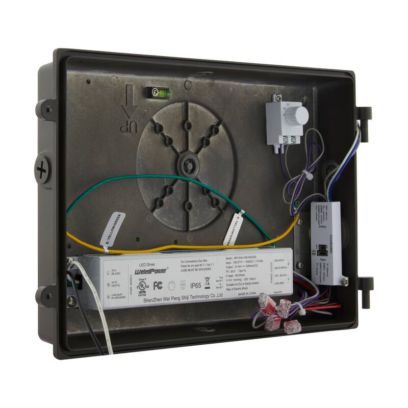 CCT and Wattage Adjustable (80W/100W/120W) LED Cutoff Wall Pack Integrated Bypassable Photocell 120-277 V