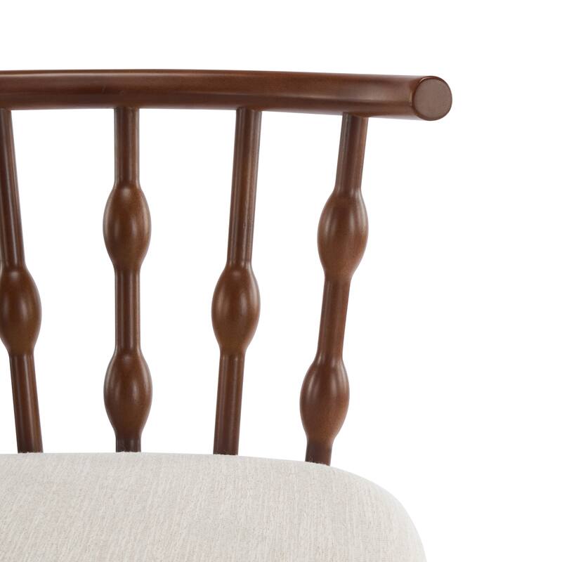 Christopher Knight Home - Leontius Bar Stool with Rubberwood Frame and Hourglass Backrest(Set of 2)