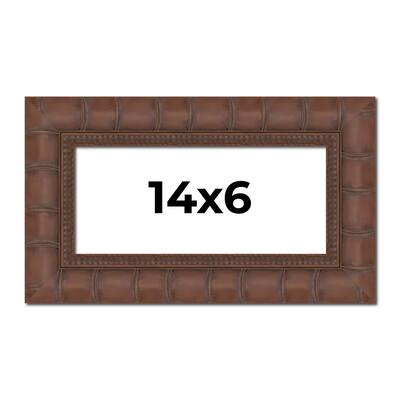 14x6 Frame Pewter Solid Wood Picture Frame Width 1.625 Inches | Interior Frame Depth 0.6875 Inches