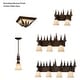 preview thumbnail 12 of 10, Yosemite 3-Light 24.75 in. W Burnished Bronze Rustic Cabin Bathroom Vanity Lighting Fixture Amber Flake Glass Shade, Tree Motif