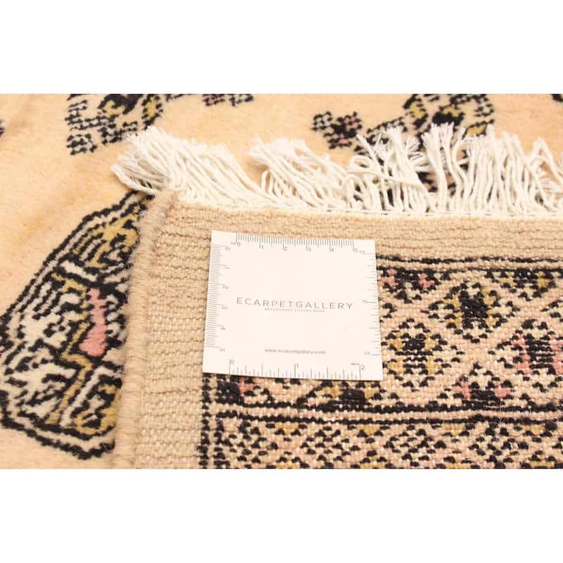 ECARPETGALLERY Hand-knotted Peshawar Bokhara Beige Wool Rug - 4'7 x 6'8