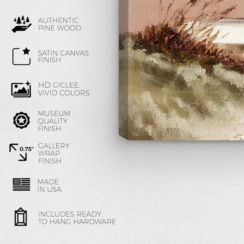 Wynwood Studio Nature and Landscape Landscape Brown and Amber Rustic Wall Art Canvas Print