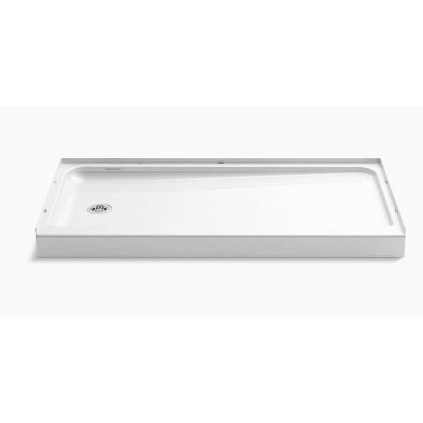 slide 2 of 10, Sterling 72171110 Ensemble 60" x 30" x 5" Vikrell Shower Pan with White