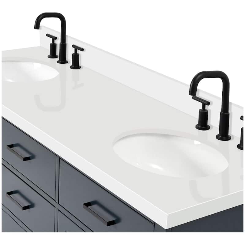 Ariel T067DWQOVO Hepburn 67" Free Standing Double Oval Basin Vanity